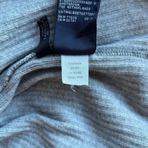 Tommy Hilfiger Men's Large Long Sleeve Ribbed Thermal Gray Layering 90s Vibe - Picture 11 of 12